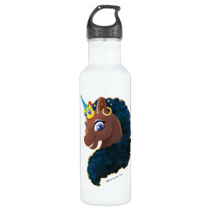 Afro Unicorn   magisch Edelstahlflasche