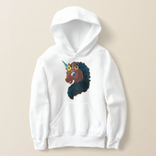 Afro Unicorn magisch Hoodie
