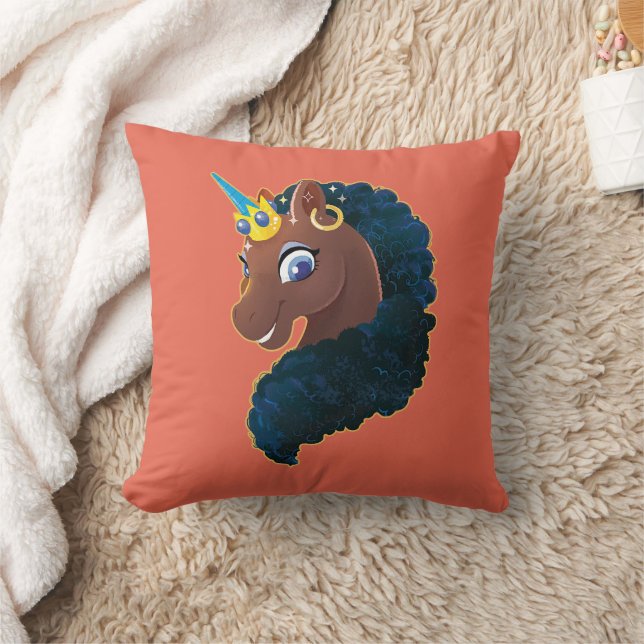 Afro Unicorn | magisch Kissen (Decke)