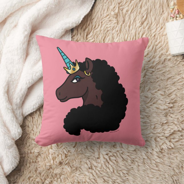 Afro Unicorn | magisch Kissen (Decke)