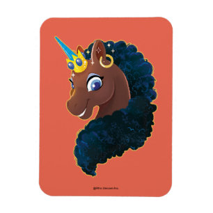 Afro Unicorn   magisch Magnet