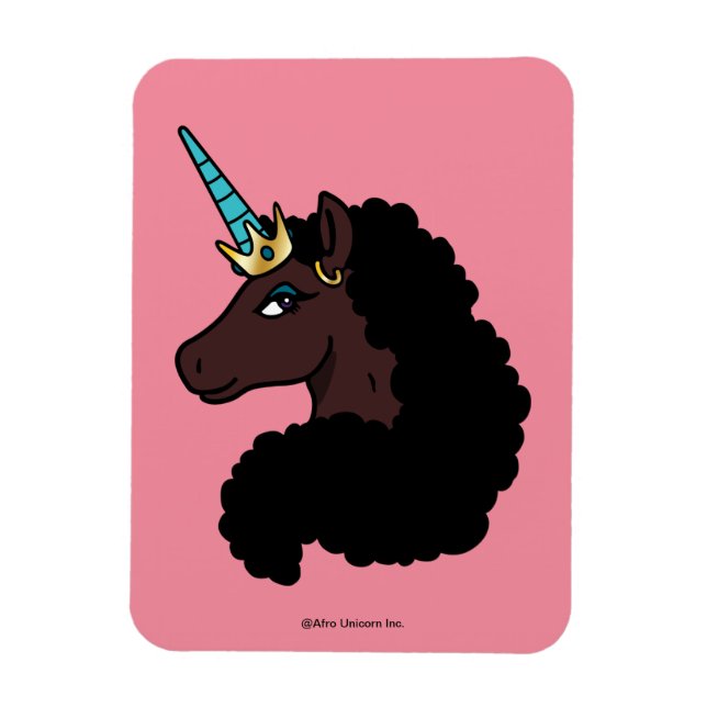 Afro Unicorn | magisch Magnet (Vertikal)
