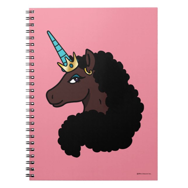 Afro Unicorn | magisch Notizblock (Vorderseite)
