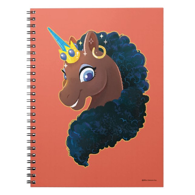 Afro Unicorn | magisch Notizblock (Vorderseite)