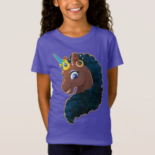 Afro Unicorn   magisch T-Shirt