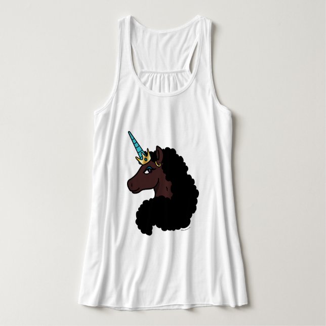 Afro Unicorn | magisch Tank Top (Design Vorderseite)