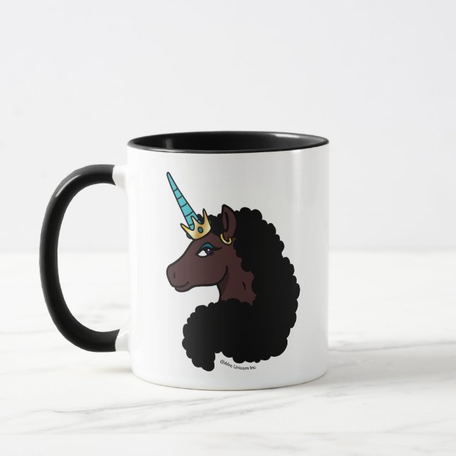 Afro Unicorn | magisch Tasse (Links)