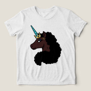 Afro Unicorn   magisch Tri-Blend Shirt