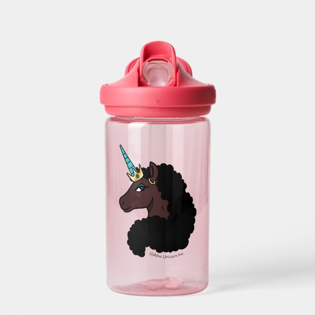 Afro Unicorn | magisch Trinkflasche (Vorne)