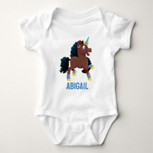 Afro Unicorn   Magisches Prancing Baby Strampler