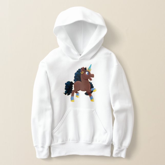 Afro Unicorn | Magisches Prancing Hoodie (Ablage )