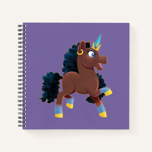 Afro Unicorn   Magisches Prancing Notizbuch