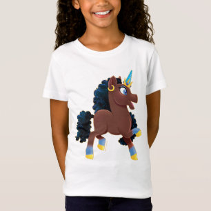 Afro Unicorn Magisches Prancing T-Shirt