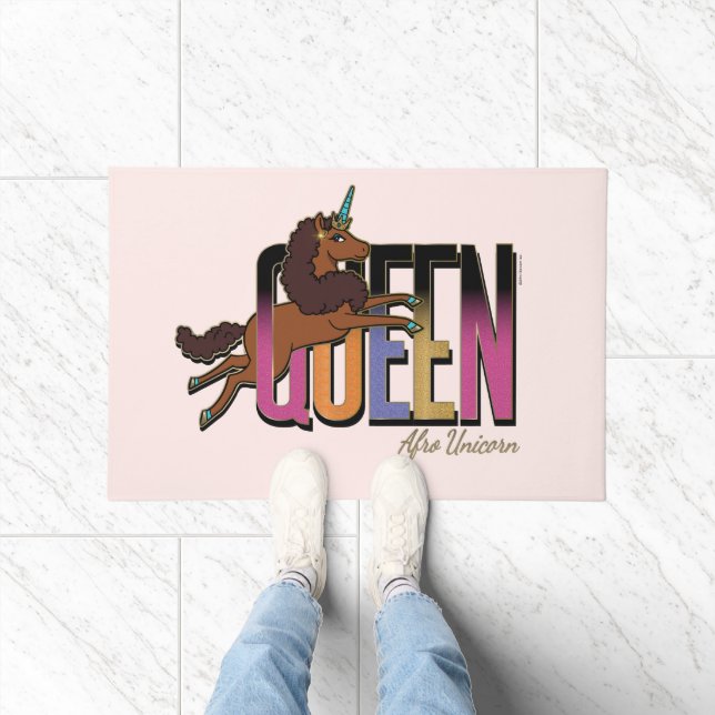 Afro Unicorn Queen Design Fußmatte (Indoor)