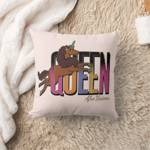 Afro Unicorn Queen Design Kissen