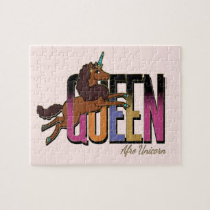 Afro Unicorn Queen Design Puzzle