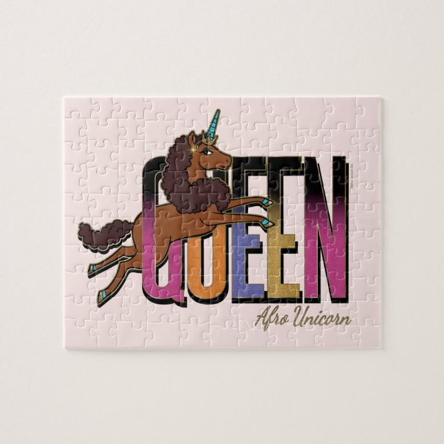 Afro Unicorn Queen Design Puzzle (Horizontal)