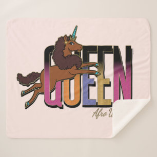 Afro Unicorn Queen Design Sherpadecke