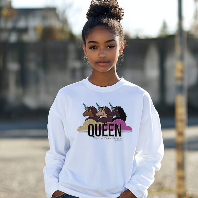 Afro Unicorn Queen Trio Design T-Shirt (Von Creator hochgeladen)