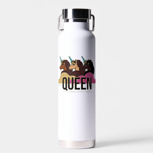 Afro Unicorn Queen Trio Design Trinkflasche