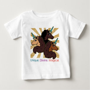 Afro Unicorn Trio: Einzigartig, göttlich und magis Baby T-shirt