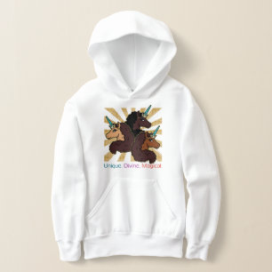 Afro Unicorn Trio: Einzigartig, göttlich und magis Hoodie