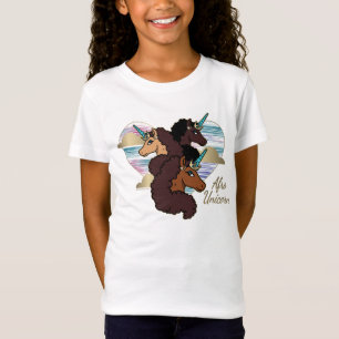 Afro Unicorn Trio Herzdesign T-Shirt