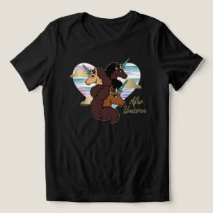 Afro Unicorn Trio Herzdesign Tri-Blend Shirt