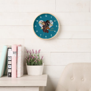 Afro Unicorn Trio Herzdesign Uhr
