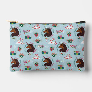 Afro Unicorn Urlaubsmuster Zubehörtasche