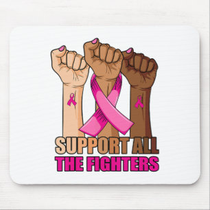Afro Unterstützung aller Kämpfer gegen Brustkrebs Mousepad