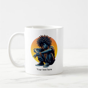 Afro Urban Art Tasse - Coole Dreadlock Streetwear 