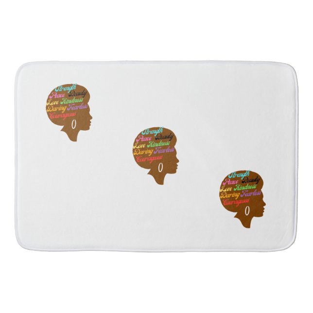 Afro Woman Bath Mat Badematte (Vorderseite)