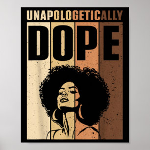 Afro Woman unapologetisch Black Strong Girls Vin Poster