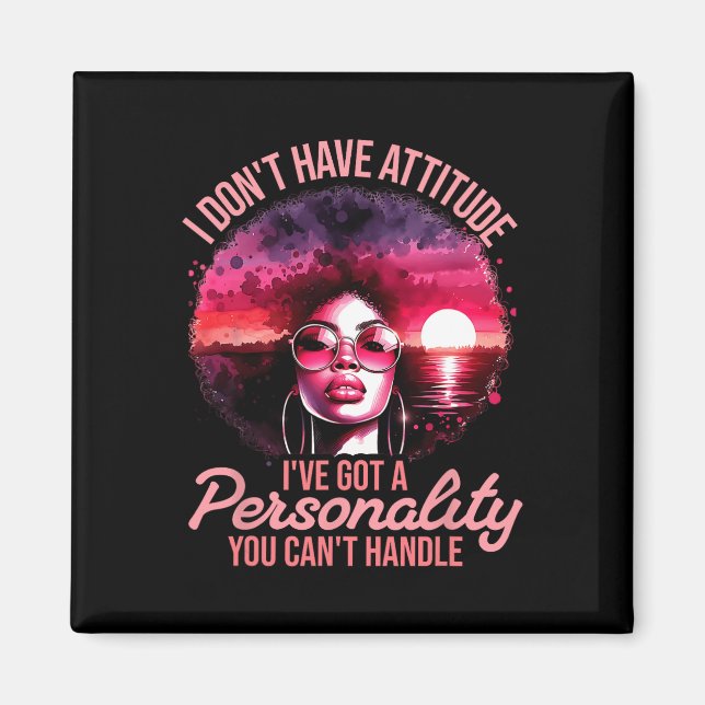 Afro Women Black Pride Afro American Girl Women Magnet (Vorne)