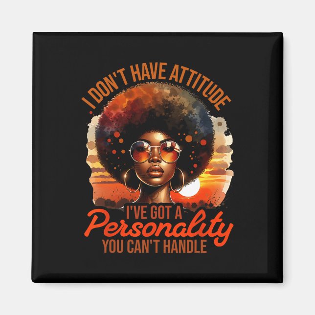 Afro Women Black Pride Afro American Girl Women Magnet (Vorne)