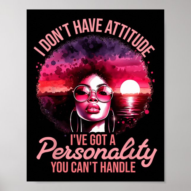 Afro Women Black Pride Afro American Girl Women Poster (Vorne)