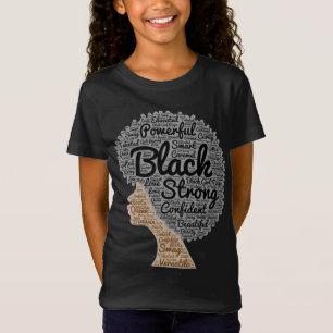 Afro Word Art Black History Monte T-Shirt