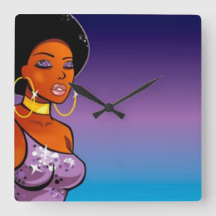 Afro-zentrale Wanduhr