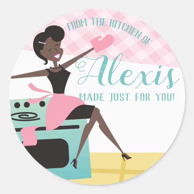 Afroamerikaner aus der Küche der Aufkleber (Vorderseite)