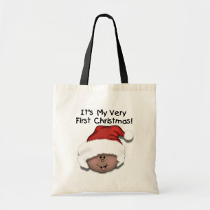 Afroamerikaner-Baby-1. Weihnachten Tragetasche