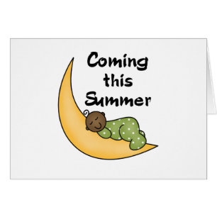 Afroamerikaner-Baby auf Mond-Sommer