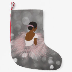Afroamerikaner-Ballerina-Tänzer Kleiner Weihnachtsstrumpf