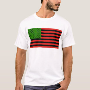 Afroamerikaner-Flagge - rotes Schwarzes und grün T-Shirt