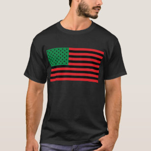 Afroamerikaner-Flagge - rotes Schwarzes und grün T-Shirt
