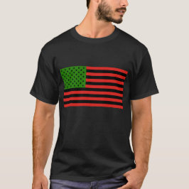 Afroamerikaner-Flagge - rotes Schwarzes und grün T-Shirt