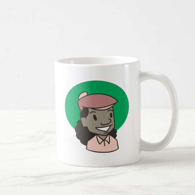 Afroamerikaner-Frauen-Golfspieler Tasse (Rechts)