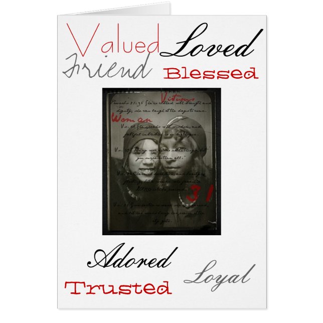 Afroamerikaner-Frauen-Karte der Sprichwort-31 (Vorne)