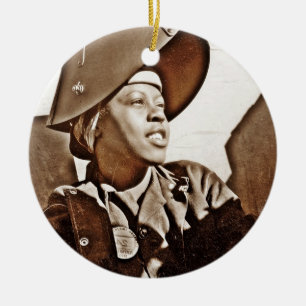 Afroamerikaner-Frauen-Patrioten Keramik Ornament