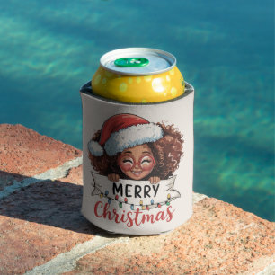 Afroamerikaner Frohe Weihnachten Afrikaner Schwarz Dosenkühler